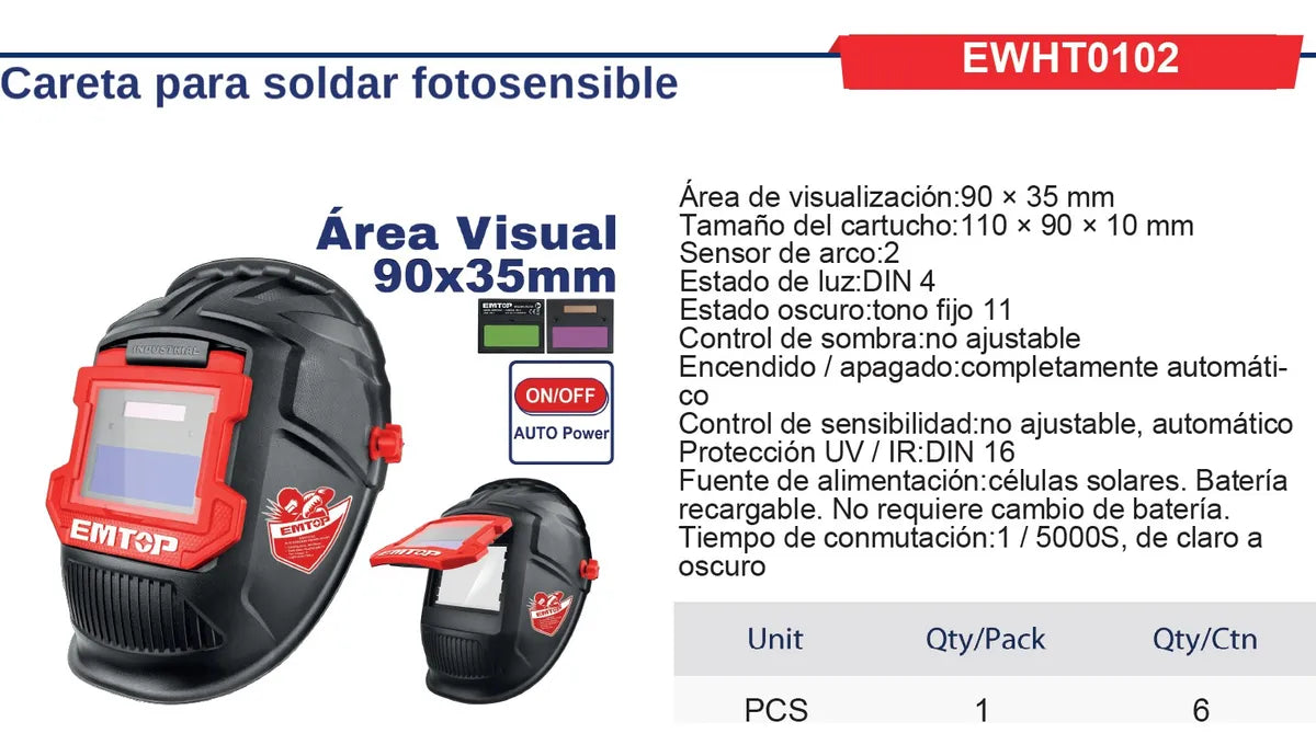 Careta para Soldar Emtop