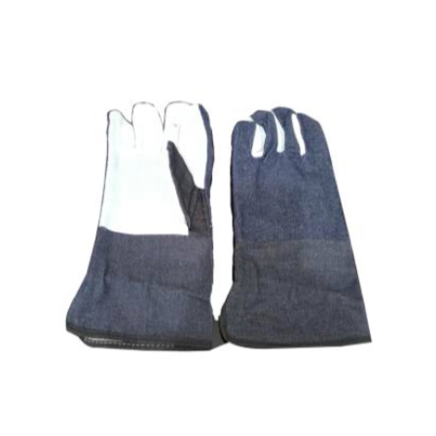 Guantes Jeans Carnaza Largo