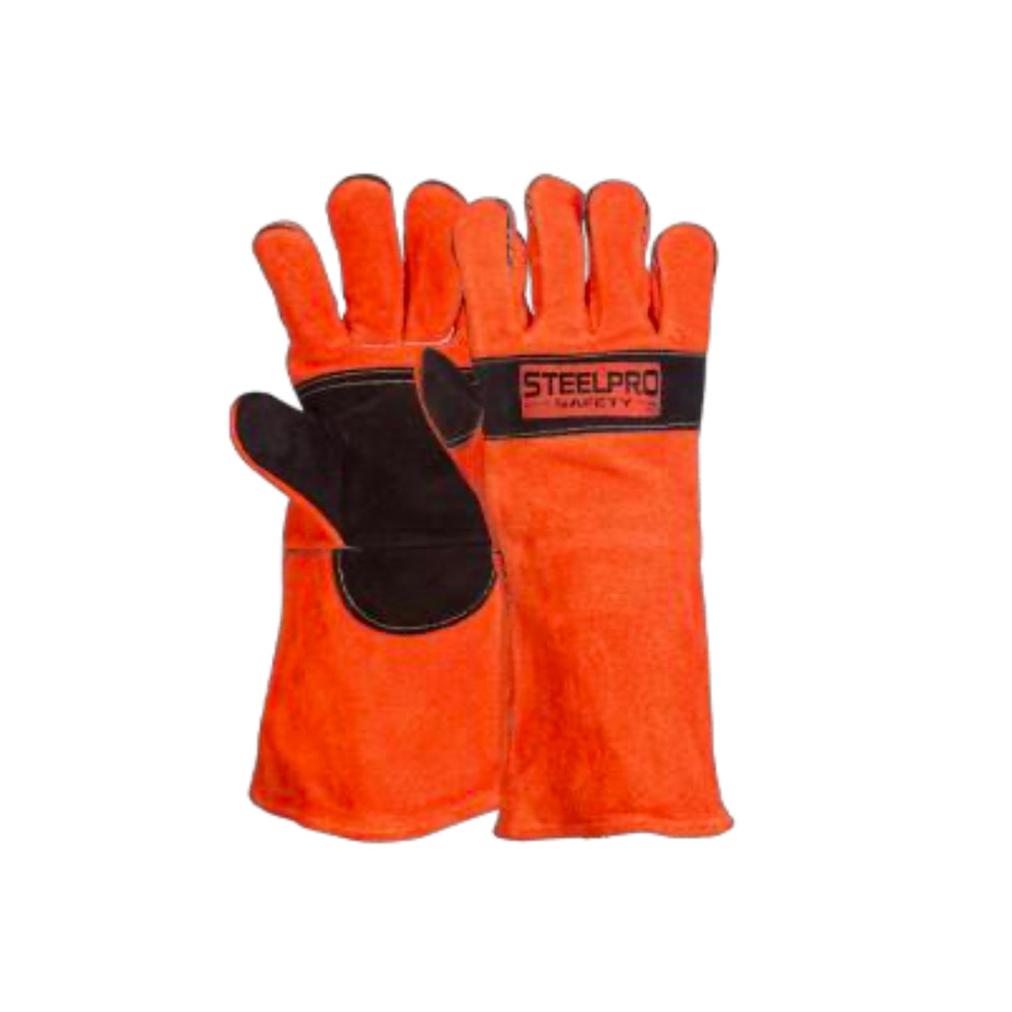 GUANTE SOLDADOR 15" NARANJA NEGRO KEVLAR