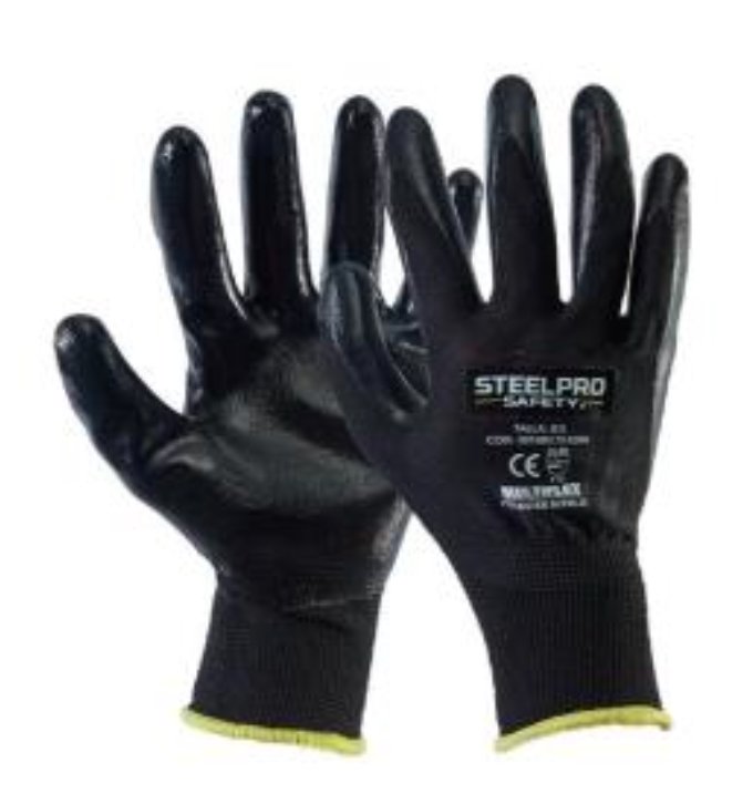 GUANTE POLYESTER NITRILO STEELRPO